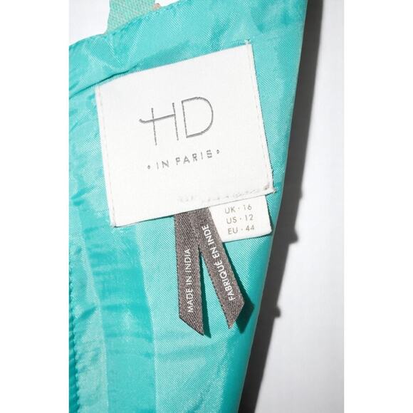 HD in Paris by Anthropologie Geometric Checkered Embroidered Dress – Size 12 - Picture 7 of 10